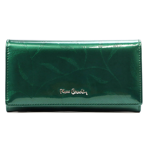 Pierre Cardin 02 LEAF 114 žalia piniginė zielony