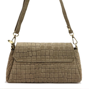 Luka 26-178 CROCO taupe natūralios odos rankinė taupe