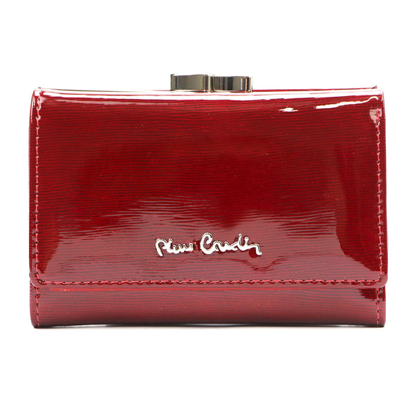 Pierre Cardin 05 LINE 117 raudona odinė piniginė czerwony