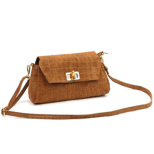 Luka 26-178 CROCO camel-2 natūralios odos rankinė camel-2