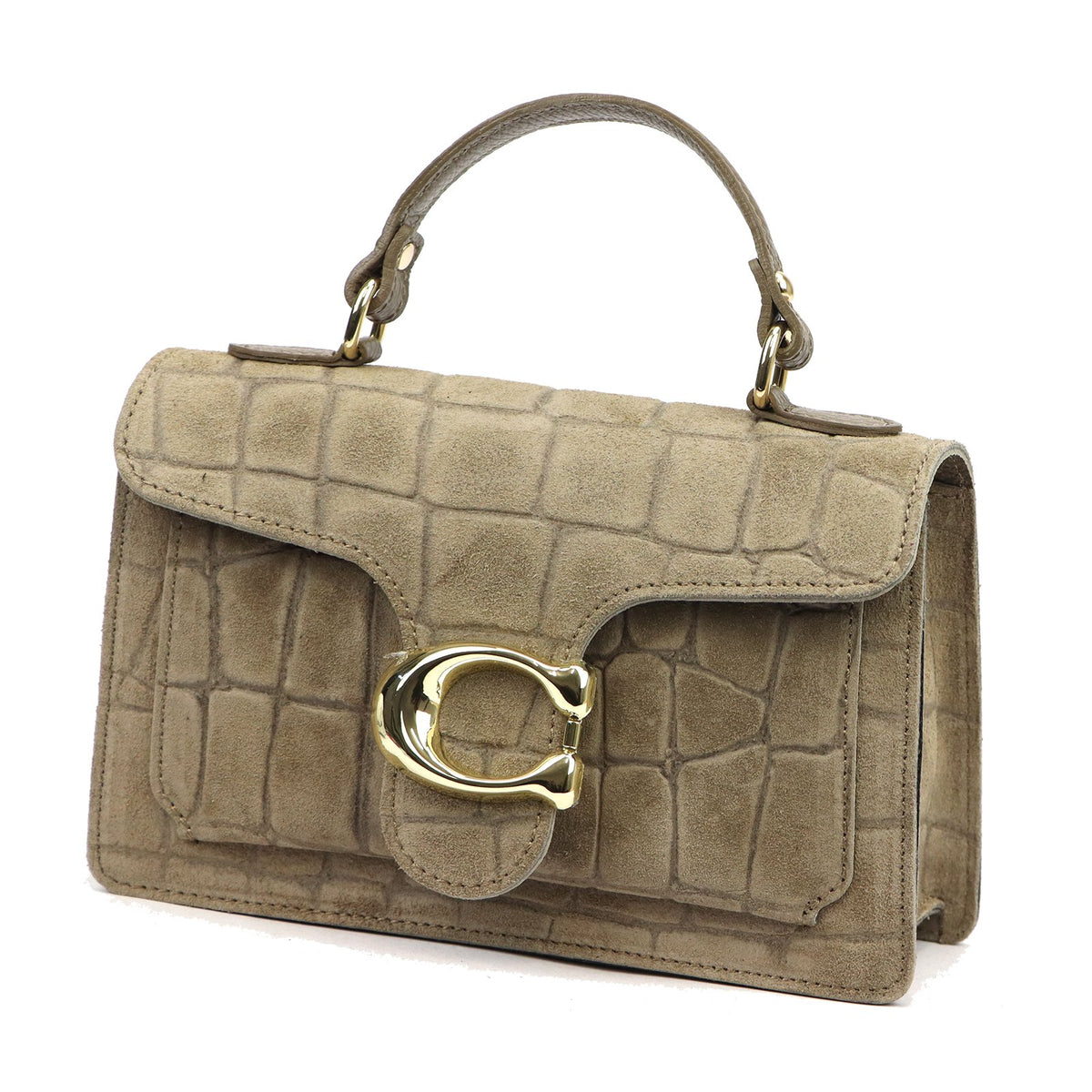Luka 26-179 CROCO taupe natūralios odos rankinė taupe