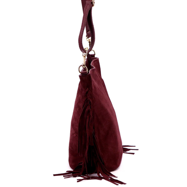 Luka 26-030 bordo odinė rankinė bordo