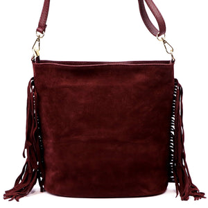 Luka 26-030 bordo odinė rankinė bordo