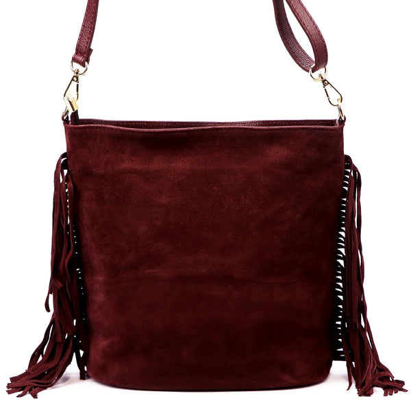 Luka 26-030 bordo odinė rankinė bordo