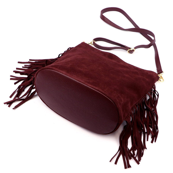 Luka 26-030 bordo odinė rankinė bordo