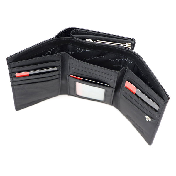 Pierre Cardin 02 LEAF 108 juoda piniginė czarny