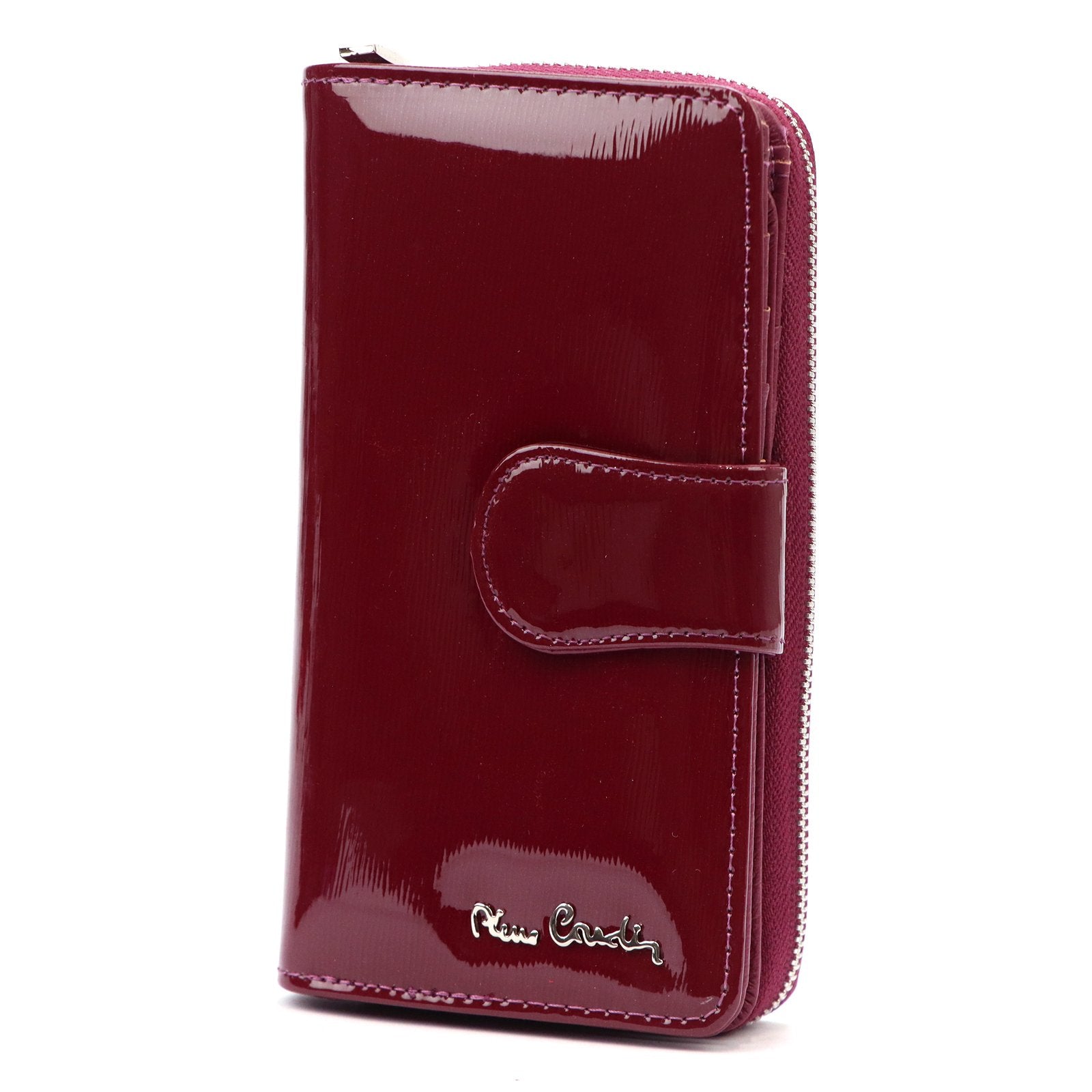 Pierre Cardin 05 LINE 116 violetinė odinė piniginė fioletowy