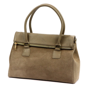 Luka 24-095 MN taupe spalvos odinė rankinė taupe