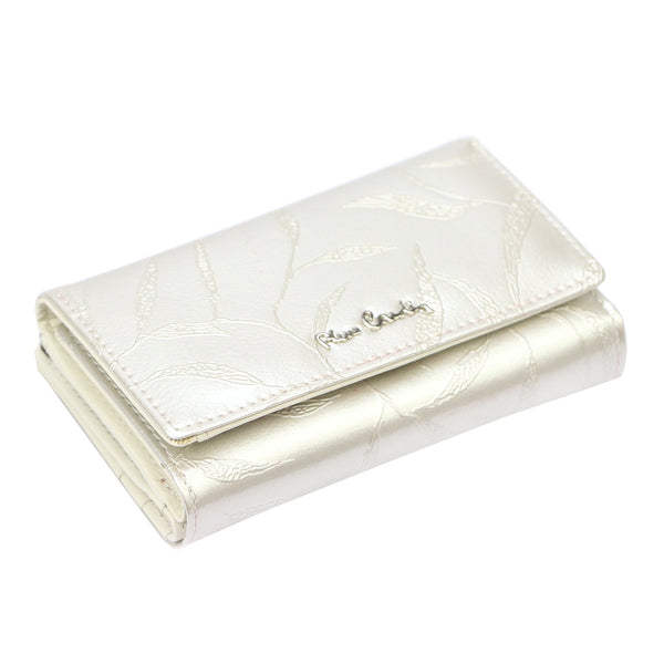 Pierre Cardin 02 LEAF 108 kreminė odinė piniginė cream