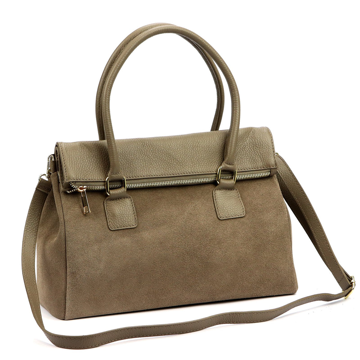 Luka 24-095 MN taupe spalvos odinė rankinė taupe