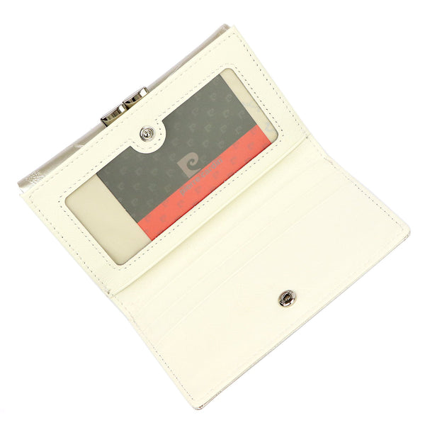 Pierre Cardin 02 LEAF 108 kreminė odinė piniginė cream
