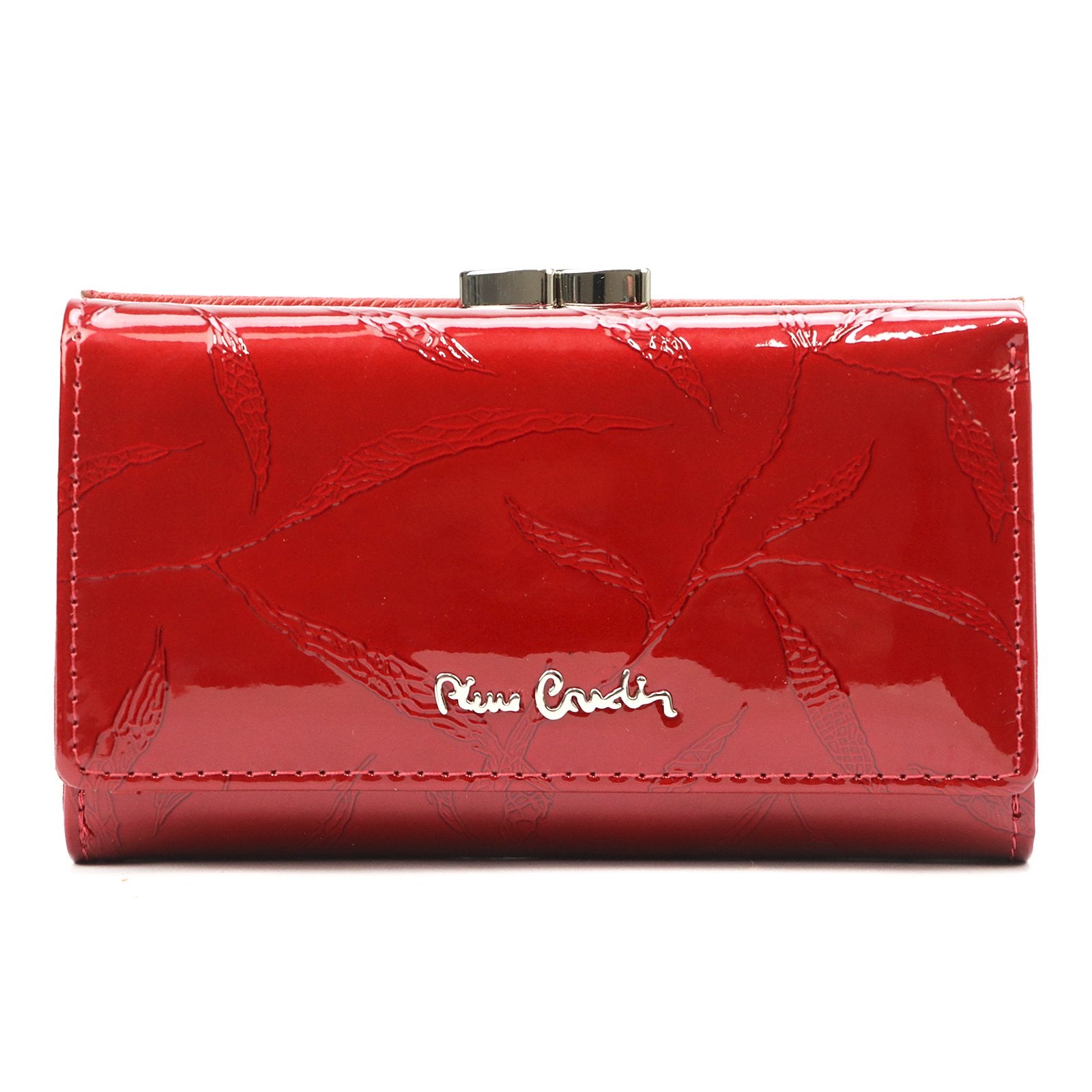 Pierre Cardin 02 LEAF 108 raudona piniginė czerwony