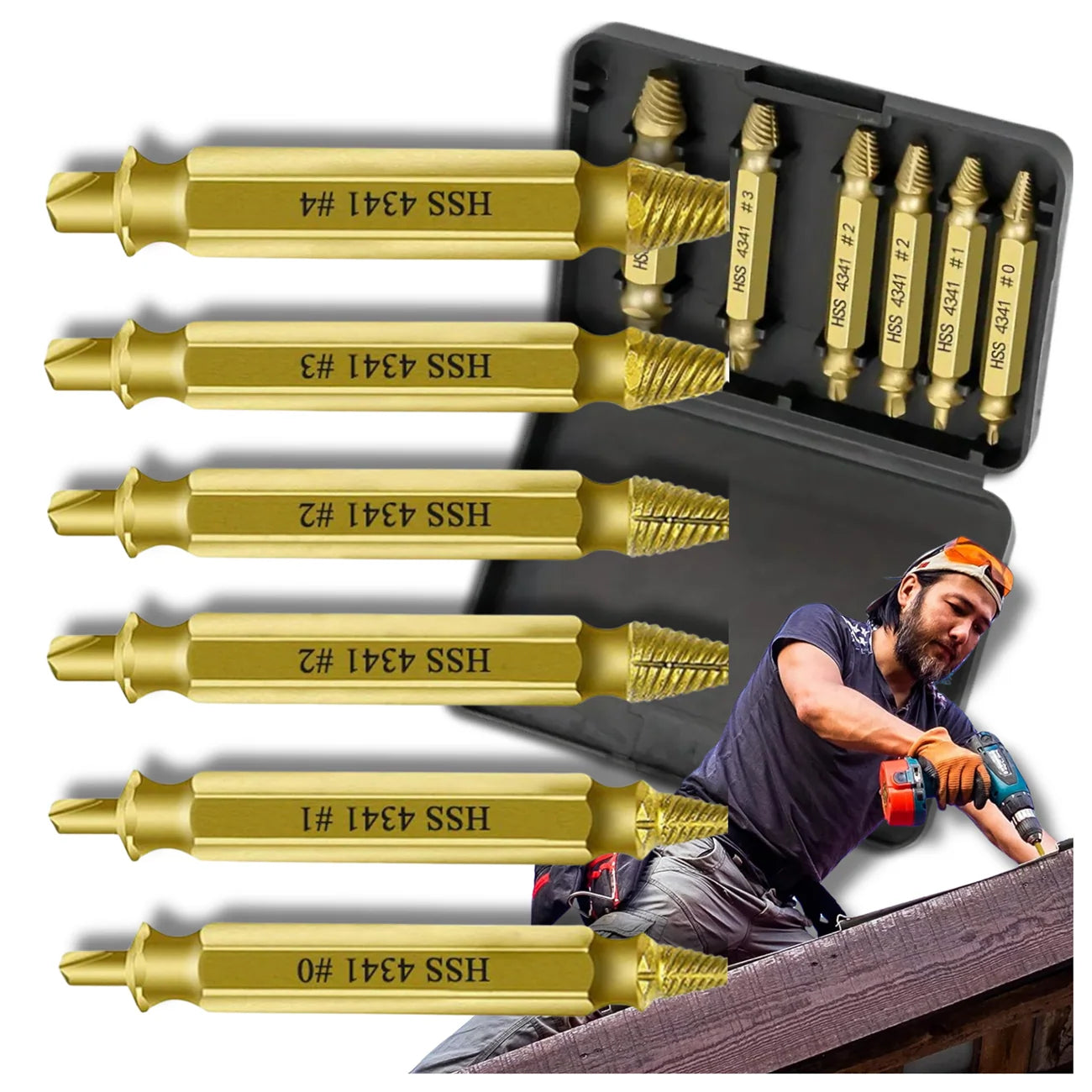 Išsuktuvų rinkinys, 6 vnt., su dėklu