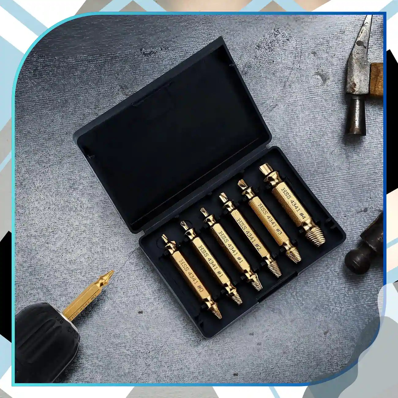 Išsuktuvų rinkinys, 6 vnt., su dėklu