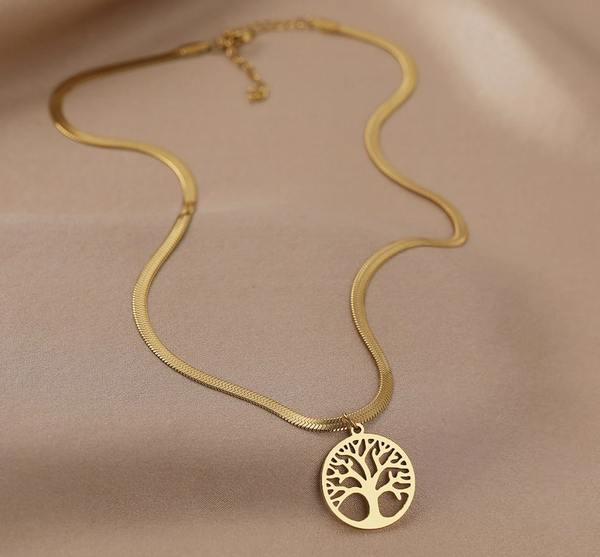 Kaklo papuošalas moterims A77, aukso spalvos