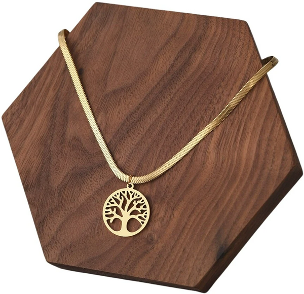 Kaklo papuošalas moterims A77, aukso spalvos