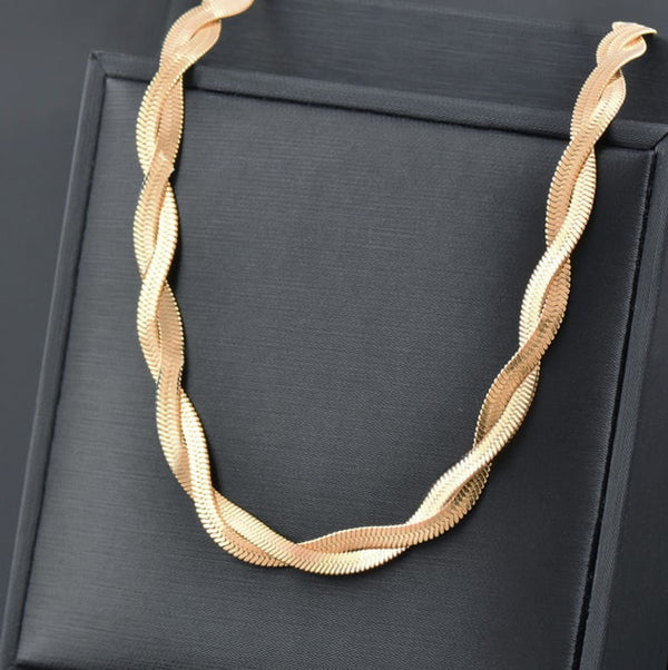 Kaklo papuošalas moterims A88, aukso spalvos
