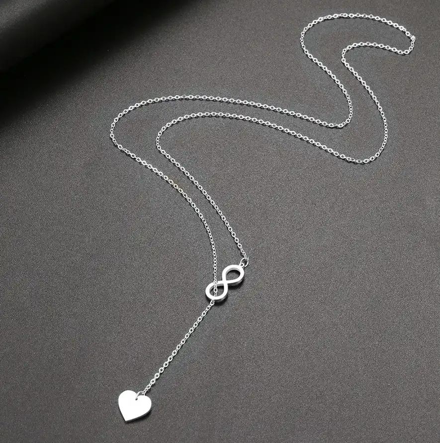 Kaklo papuošalas moterims B17, sidabro spalvos