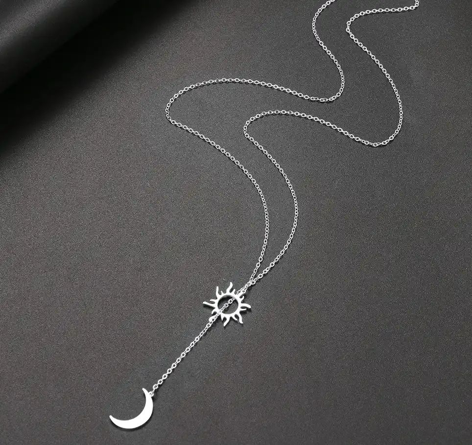 Kaklo papuošalas moterims B6, sidabro spalvos