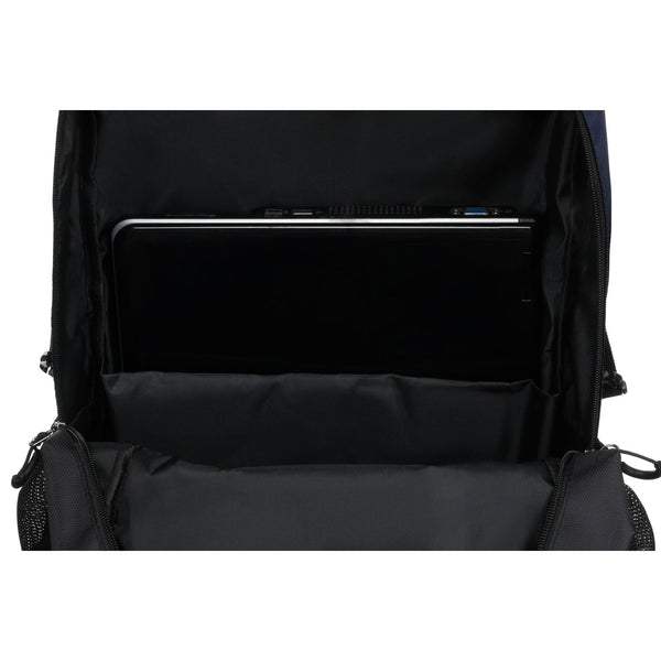 Kelioninė kuprinė, tamsiai mėlyna-juoda, poliesteris