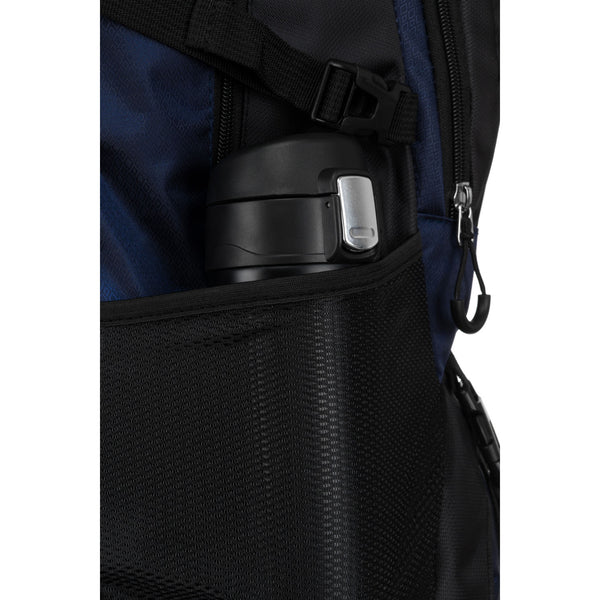 Kelioninė kuprinė, tamsiai mėlyna-juoda, poliesteris