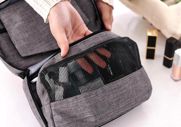 Kelioninis kosmetikos krepšys E12, pilkas