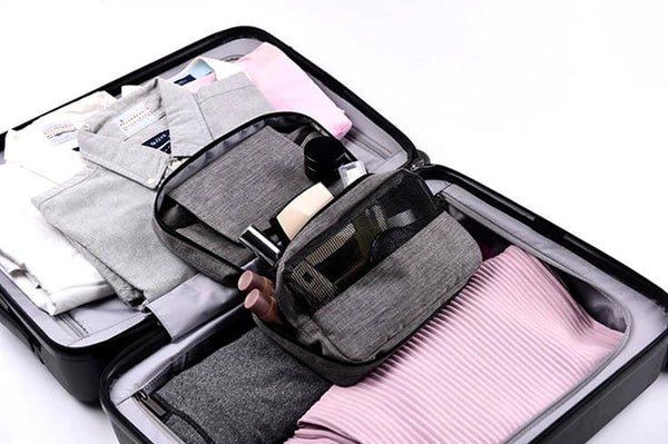 Kelioninis kosmetikos krepšys E12, pilkas