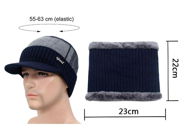 Kepurės ir šaliko komplektas vyrams S122-3