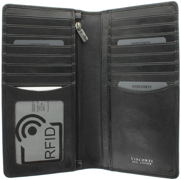 Kortelių dėklas, piniginė vyrams Visconti TSC45 Black S1040