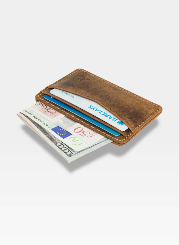 Kortelių dėklas vyrams Visconti L40, rudas S1050