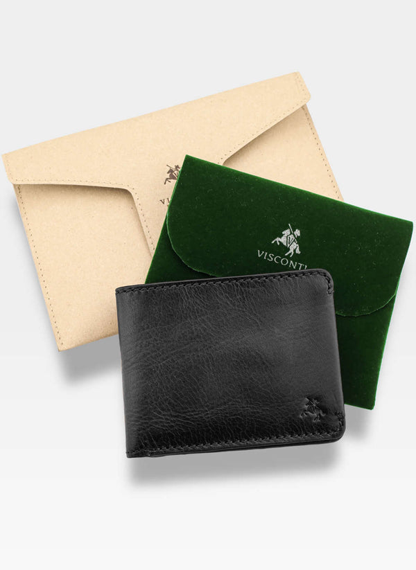 Kortelių dėklas vyrams Visconti MT-90, tamsiai pilka S1048