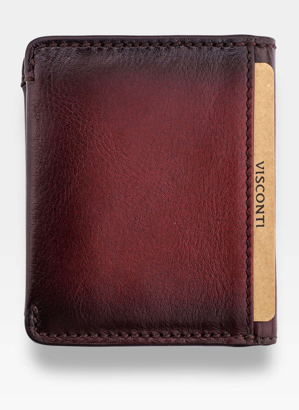 Kortelių dėklas vyrams Visconti MT88, ruda S1046