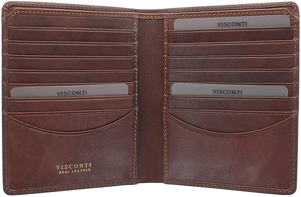 Kortelių dėklas vyrams Visconti TSC49 Tan S1043