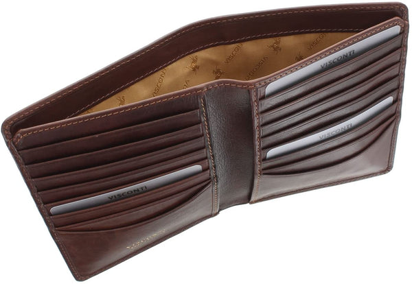 Kortelių dėklas vyrams Visconti TSC49 Tan S1043