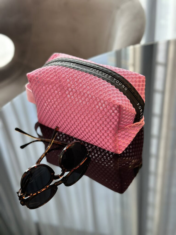 Kosmetinė, 20 x 11,5 x 10 cm, rožinė