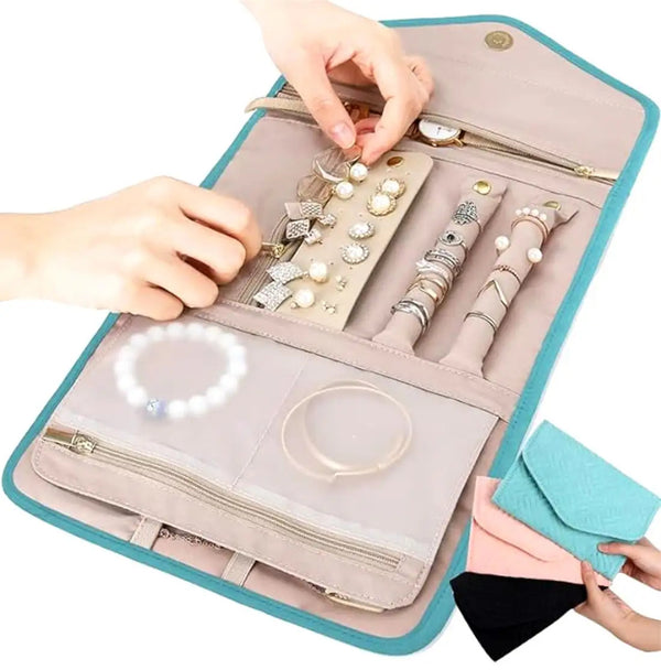 Kosmetinė papuošalams FD128 mėlyna