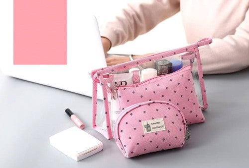 Kosmetinių rinkinys 3vnt. S20 rožinės