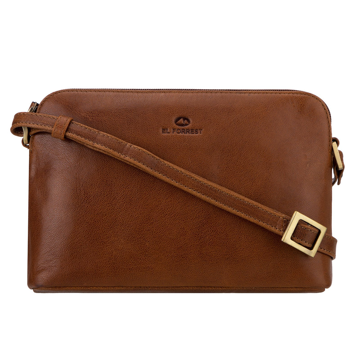 EL FORREST LB32-26 ruda natūralios odos rankinė brązowy