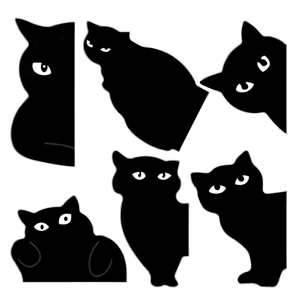 Magnetinė knygos žymė, juoda, 6 vnt.