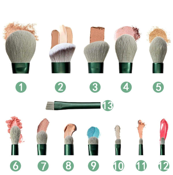 Makiažo pagrindo šepetėlių komplektas 13 vnt. C4