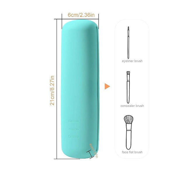 Makiažo šepetėlių dėklas S9 mėlynas
