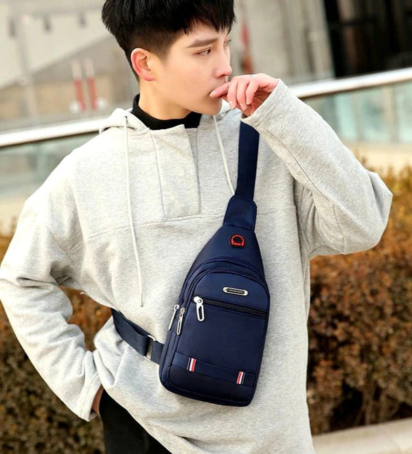 Maža kuprinė, krepšys vyrams T107, mėlyna R283