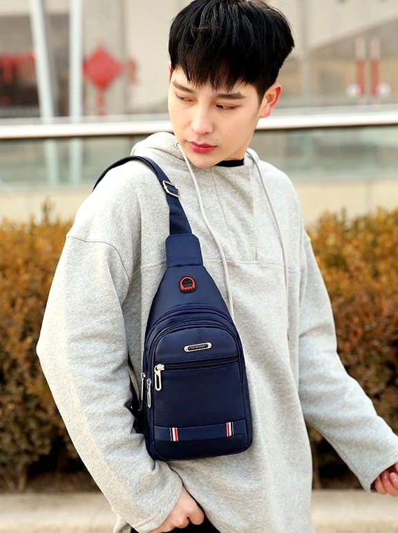 Maža kuprinė, krepšys vyrams T107, mėlyna R283