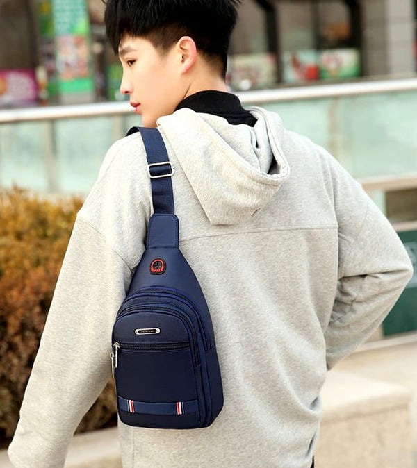 Maža kuprinė, krepšys vyrams T107, mėlyna R283