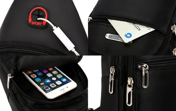 Maža kuprinė, krepšys vyrams T107, mėlyna R283