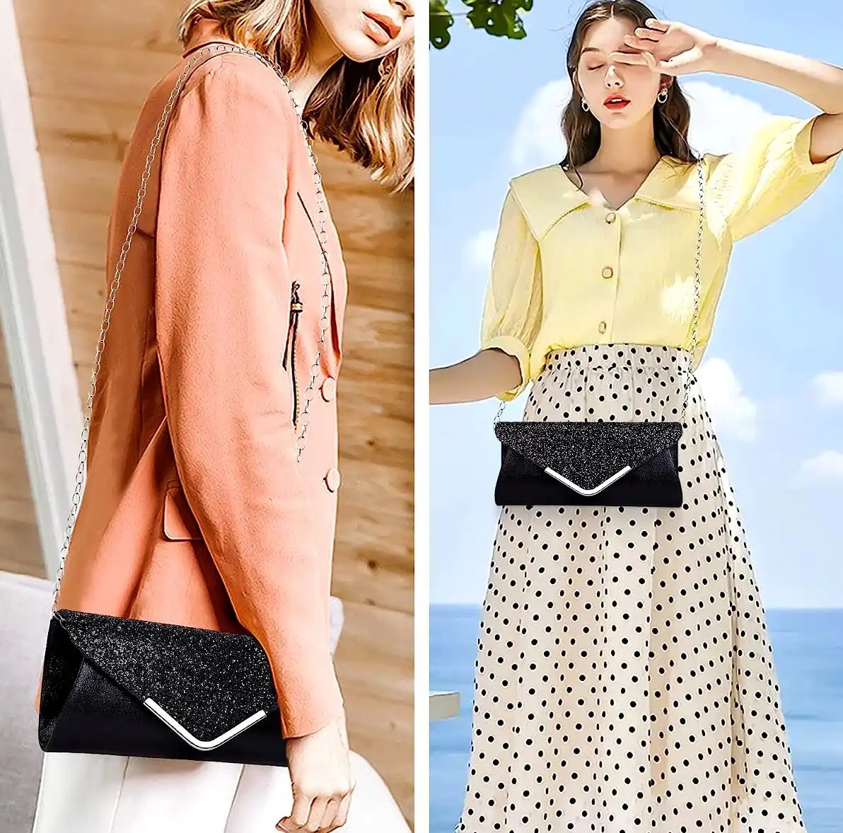 Maža rankinė moterims S12 juoda R801