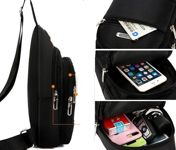 Maža sportinė kuprinė, krepšys vyrams T107, juoda R275