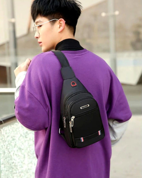 Maža sportinė kuprinė, krepšys vyrams T107, juoda R275