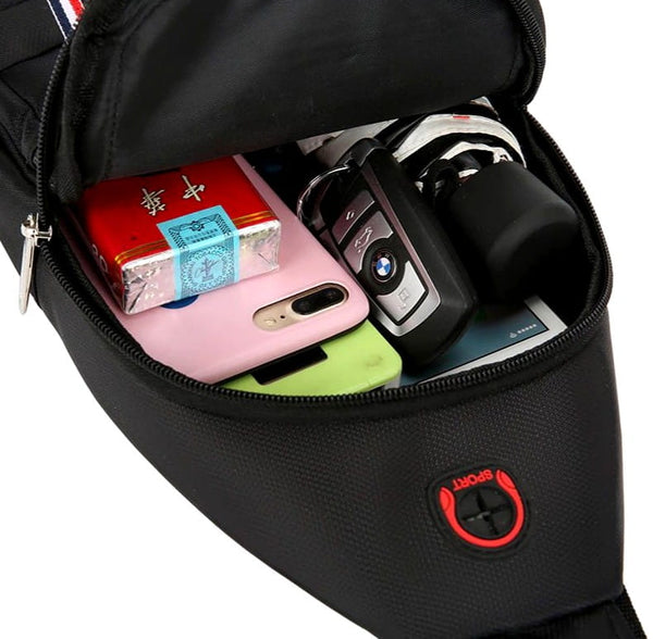 Maža sportinė kuprinė, krepšys vyrams T107, juoda R275