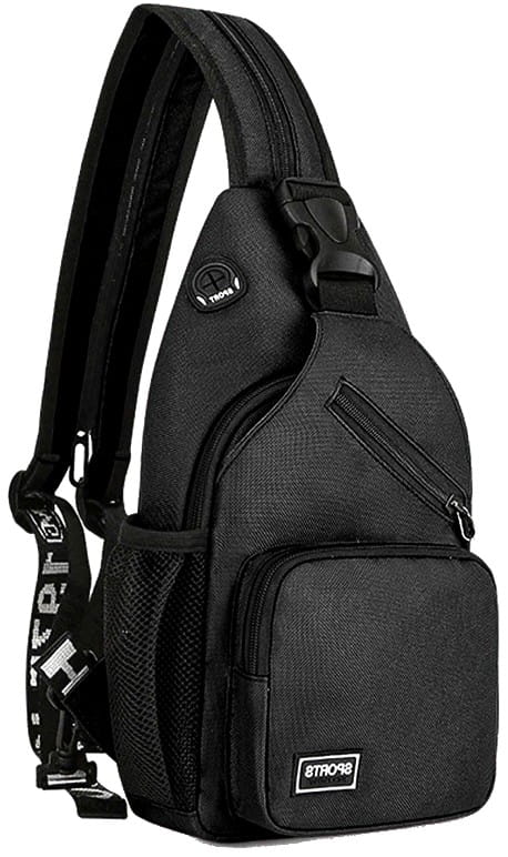 Maža sportinė kuprinė, krepšys vyrams T108, juoda R274